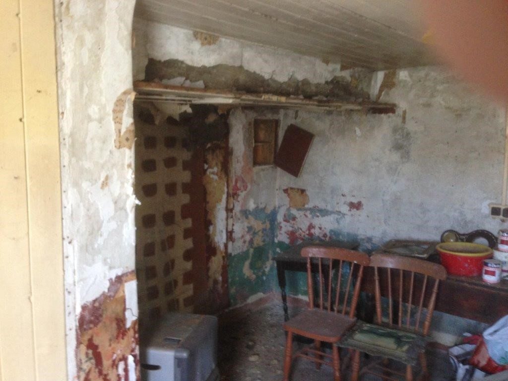 INTERNAL KITCHEN FIREPLACE BEFORE WORKS - Cottageology - Irish Cottages & Culture
