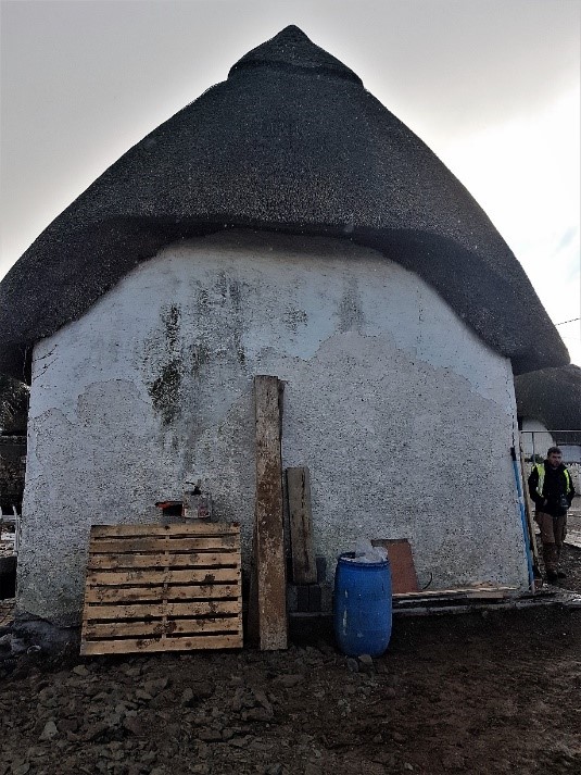 Side Gable With New Thatch